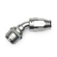 Quick Click Female PTFE Hose End Dash 12 / -12 AN - 45° - matte silver