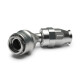 Quick Click Female PTFE Hose End Dash 12 / -12 AN - 45° - matte silver