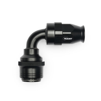 Quick Click Female PTFE Hose End Dash 8 / -08 AN - 90° - matte black