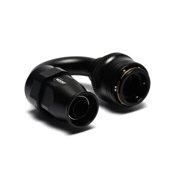 Quick Click Female PTFE Hose End Dash 10 / -10 AN - 180° - matte black