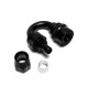Quick Click Female PTFE Hose End Dash 10 / -10 AN - 180° - matte black