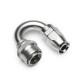 Quick Click Female PTFE Hose End Dash 10 / -10 AN - 180° - matte silver