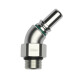 High Flow Quick Click Male Fitting Dash 8 / -08 AN to ORB Dash 8 / -08 AN - 45° - matte silver