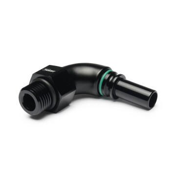 High Flow Quick Click Male Fitting Dash 4 / -04 AN to ORB Dash 4 / -04 AN - 90° - matte black