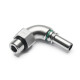 High Flow Quick Click Male Fitting Dash 4 / -04 AN to ORB Dash 4 / -04 AN - 90° - matte silver