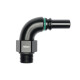 High Flow Quick Click Male Fitting Dash 6 / -06 AN to ORB Dash 6 / -06 AN - 90° - matte black