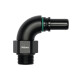 High Flow Quick Click Male Fitting Dash 8 / -08 AN to ORB Dash 8 / -08 AN - 90° - matte black