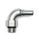 High Flow Quick Click Male Fitting Dash 8 / -08 AN to ORB Dash 8 / -08 AN - 90° - matte silver