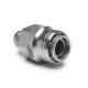 Quick Click Female Fitting Dash 6 / -06 AN to Dash 6 / -06 AN Male - matte silver