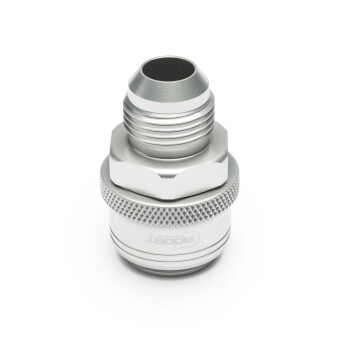 Quick Click Female Fitting Dash 10 / -10 AN to Dash 10 / -10 AN Male - matte silver