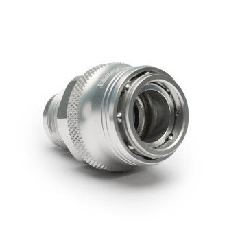 Quick Click Female Fitting Dash 10 / -10 AN to Dash 10 / -10 AN Male - matte silver
