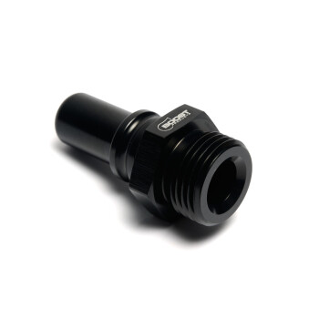 Quick Click Male Reducer Fitting Dash 6 / -06 AN to ORB Dash 8 / -08 AN Male - matte black