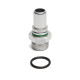 Quick Click Male Reducer Fitting Dash 6 / -06 AN to ORB Dash 10 / -10 AN Male - matte silver