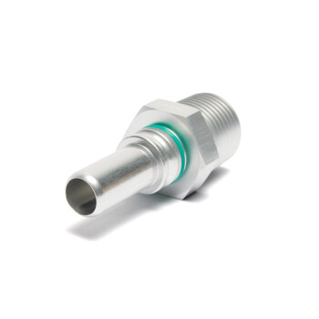 Quick Click Male Fitting Dash 6 / -06 AN to NPT 1/4" Male - matte silver
