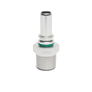 Quick Click Male Fitting Dash 6 / -06 AN to NPT 3/8" Male - matte silver