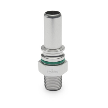 Quick Click Male Fitting Dash 10 / -10 AN to NPT 1/2" Male - matte silver