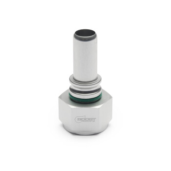 Quick Click Male Fitting Dash 6 / -06 AN to Dash 6 / -06 AN Female - matte silver