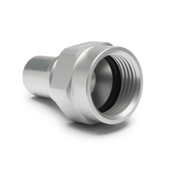 Quick Click Male Fitting Dash 12 / -12 AN to Dash 12 / -12 AN Female - matte silver