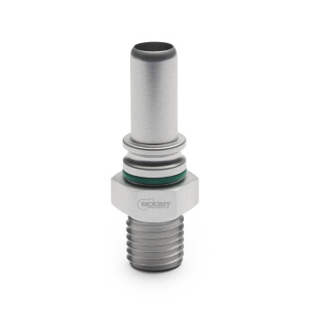 Quick Click Male Fitting Dash 6 / -06 AN to M12x1.5mm Male - matte silver