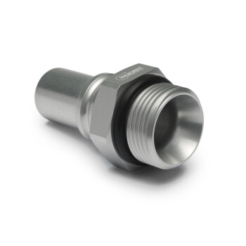Quick Click Male Fitting Dash 10 / -10 AN to M22x1.5mm Male - matte silver