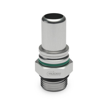 Quick Click Male Fitting Dash 10 / -10 AN to M18x1.5mm Male - matte silver