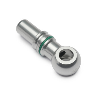 Quick Click Male Fitting Dash 8 / -08 AN to Banjo M10 - matte silver