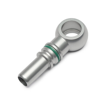 Quick Click Male Fitting Dash 6 / -06 AN to Banjo M14 - matte silver