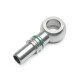 Quick Click Male Fitting Dash 8 / -08 AN to Banjo M14 - matte silver