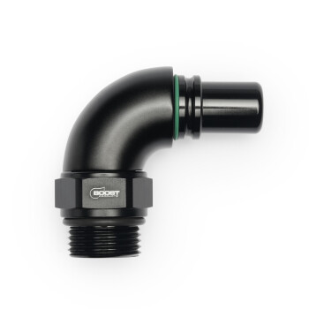 High Flow Quick Click Male Adapter -AN to ORB -AN - 90°