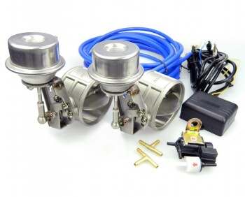 Exhaust Cutout Valve 70mm - Vacuum Controlled - Duplex...