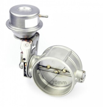 Exhaust Cutout Valve 70mm - Vacuum Controlled - Duplex...