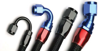 -04 AN / Dash 4 Black Hydraulic Stainless Core Hose Nylon...