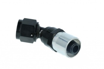 -16 AN 45° Crimp Style Hose End - Black | RHP