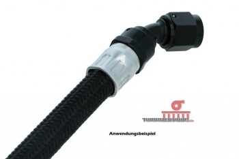 -16 AN 90° Crimp Style Hose End - Black | RHP