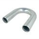 Aluminium Elbow 180° with 50mm Diameter, Mandrel Bent, Polished