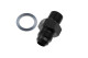 -08 male AN / JIC flare to 1/4"NPSM transmission fitting -black-2pcs | RHP