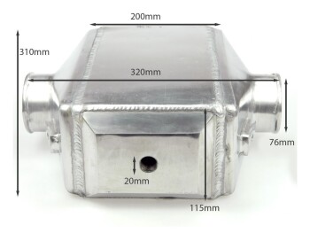 Watercooled intercooler - 310x320x115mm - 76mm