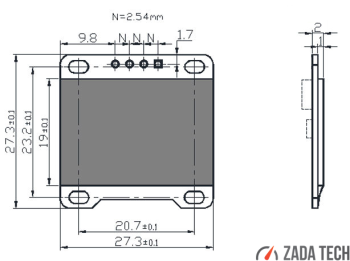 OLED 0.96" digital single oil pressure gauge (bar)