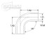 Silicone Elbow 90°, 30mm, black
