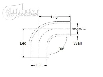 Silicone Reducer Elbow 90°, 22 - 19mm, black