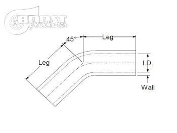 Silicone Elbow 45°, 8mm, black