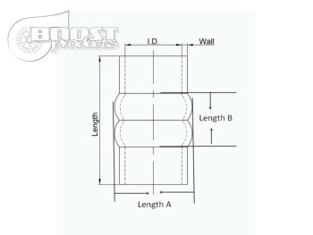 Silicone Coupler - Double Hump, 102mm, black