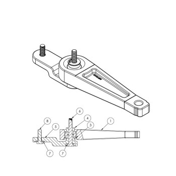 Billet Dogbone Mount, Volkswagen Golf (2010-2014)