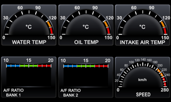 Nissan 370Z OBDII multi gauge system for OEM navigation...