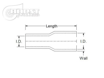 Silicone Reducer Straight, 38 - 28mm, black