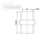 Silicone Coupler - Single Hump, 89mm, black